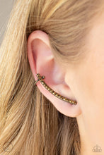 Load image into Gallery viewer, Paparazzi Accessories / Give Me The SWOOP - Brass Post Earring
